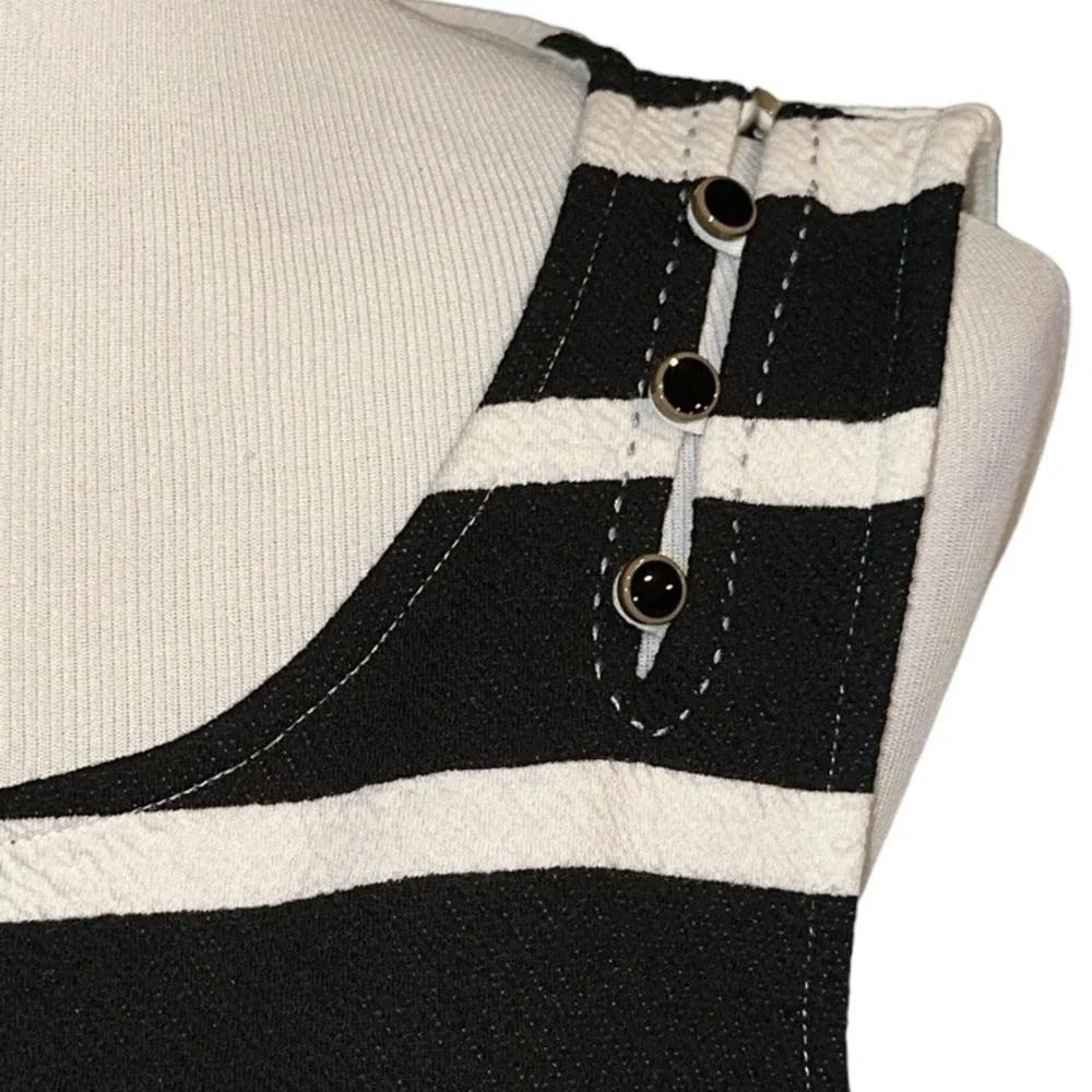 Anthropologie Postmark Striped Textured Peplum Tank Blouse - Picture 4 of 5